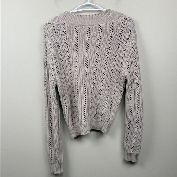 Saks Fifth Avenue COLLECTION Crochet Pointelle Bolero Cardigan small - Picture 10 of 12